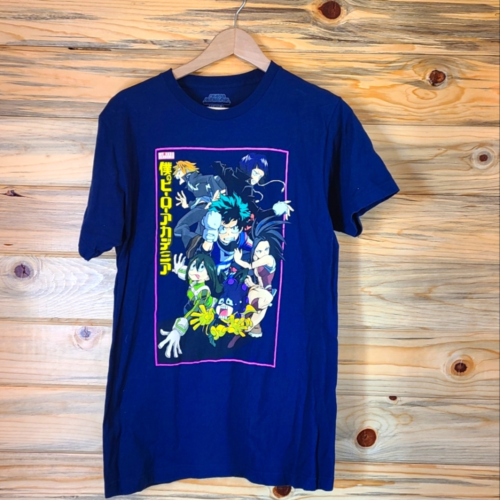 My Hero Academia Navy T Shirt, Men's Size Medium